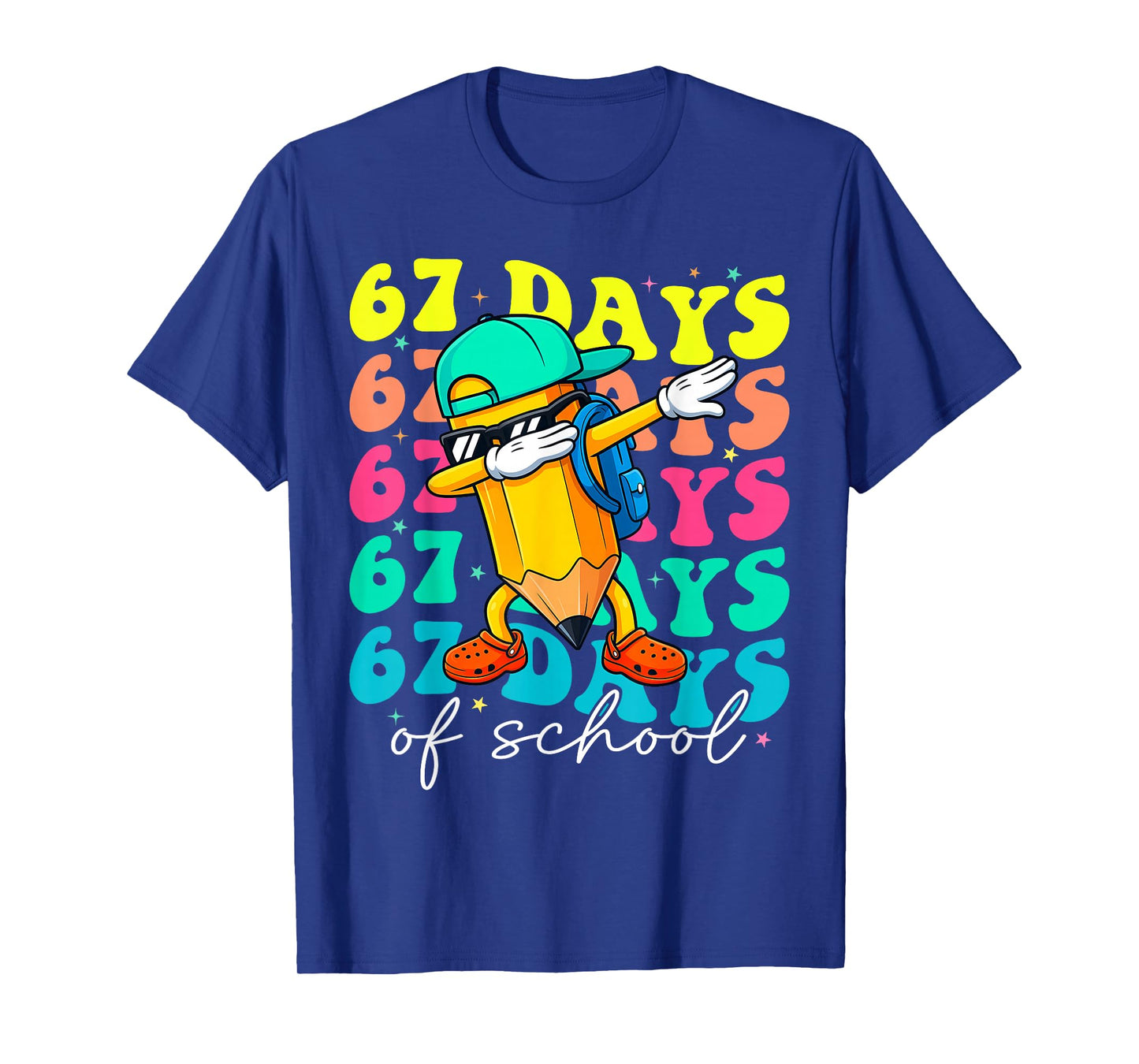 Meme 67 Days of School Dabbing Kids 100th Day of School 6 7 T-Shirt