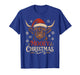 Mooey Christmas Highland Cow Funny Santa Hat Design T-Shirt