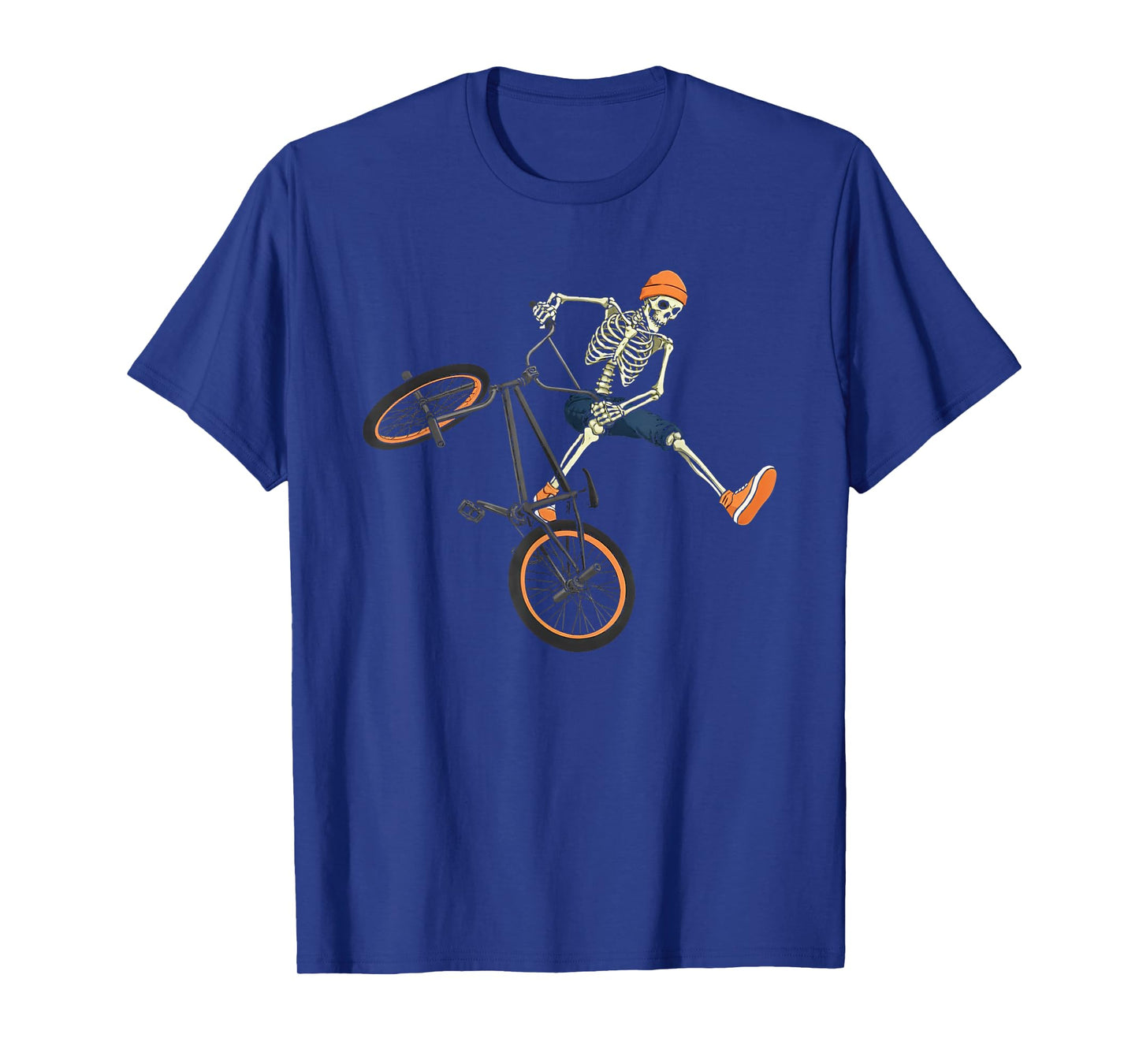 BMX Skeleton Halloween Funny for Men Boys Kids Riding Rider T-Shirt
