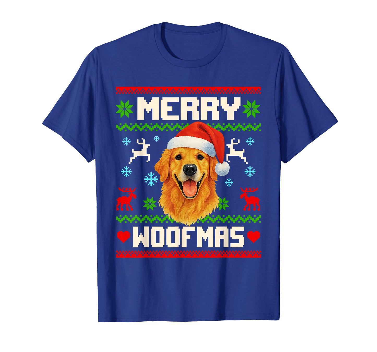 Golden Retriever Dog Christmas Ugly Sweater Dog Lover Xmas T-Shirt