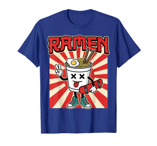 Cute Ramen Skater Tee Kawaii Anime Skateboard Lover Teens T-Shirt