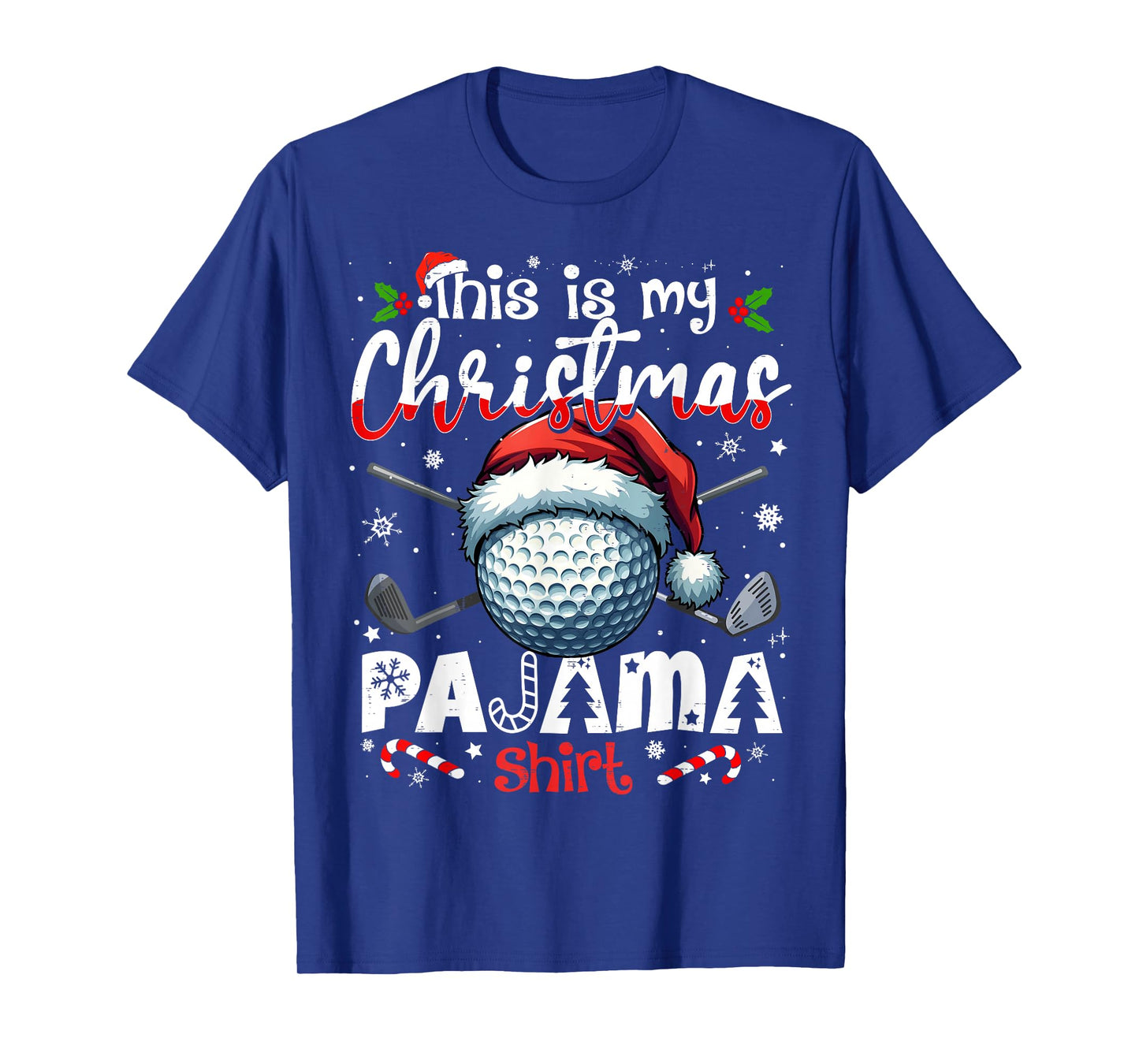 This is My Christmas Pajama Shirt Golf Xmas PJs Boys Men T-Shirt