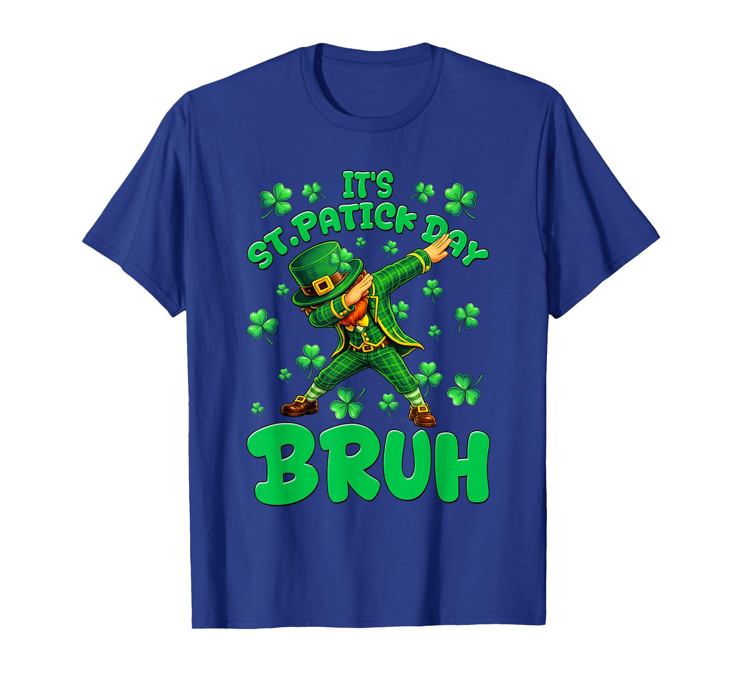 Funny St Patricks Day Leprechaun Bruh Saint Paddys Boys Kids T-Shirt