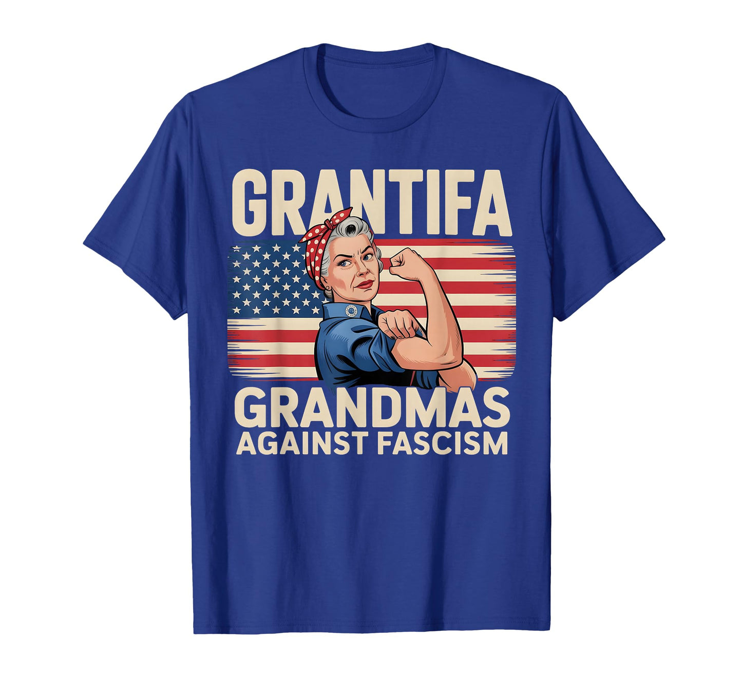 GRANTIFA Grandmas Against Fascism Patriotic Vintage Art T-Shirt