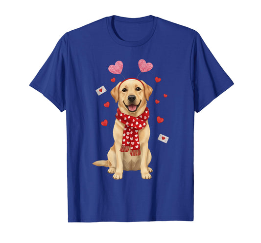 Cute Labrador Valentine’s Day Dog Mom, Funny Yellow Labrador T-Shirt