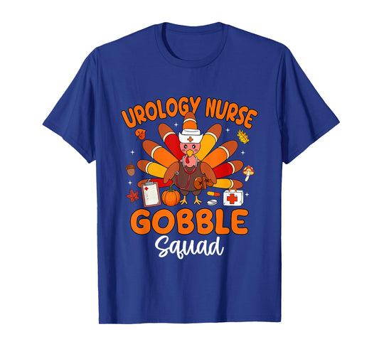 Urology Nurse Gobble Squad Turkey Stethoscope Thanksgiving T-Shirt