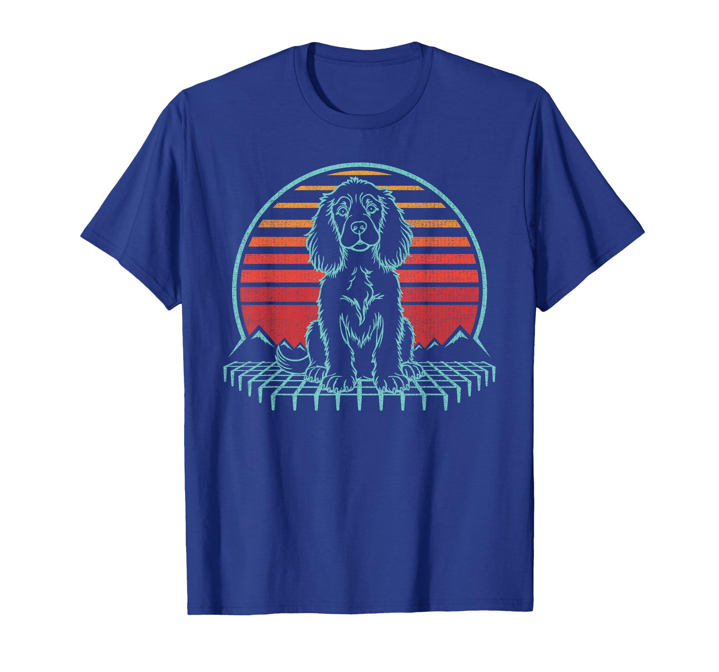 English Springer Spaniel Lover Dog Owner Retro Vintage 80s T-Shirt