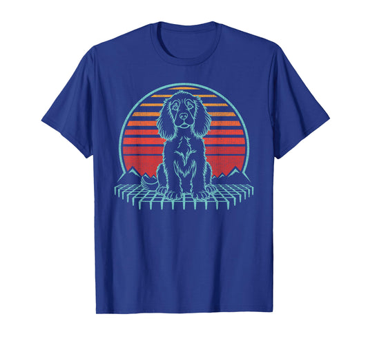 English Springer Spaniel Lover Dog Owner Retro Vintage 80s T-Shirt