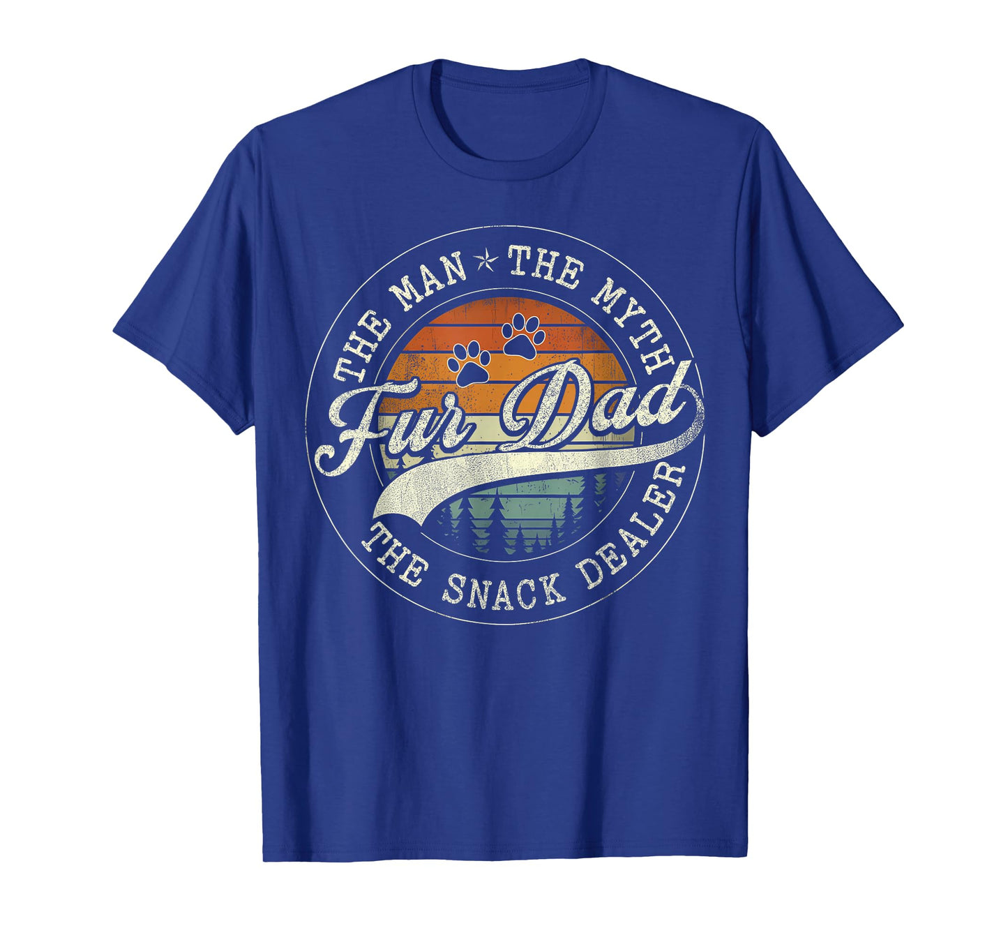 Fur Dad The Myth The Snack Dealer Fathers Day Dog Dad Men T-Shirt