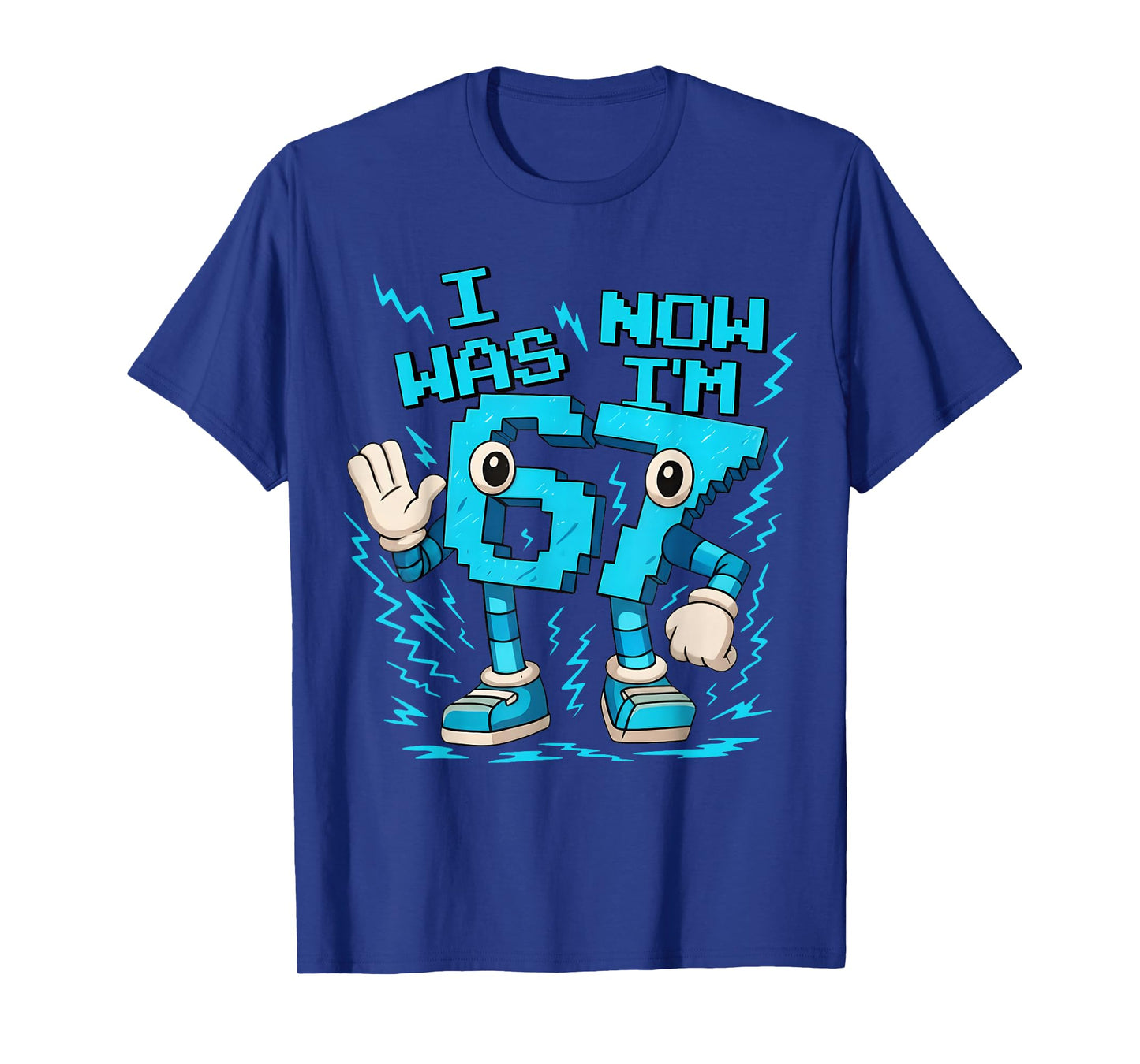 I was 6 Now I'm 7 Six Seven 7 Years Old Birthday Brainrot T-Shirt