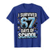I Survived 67 Days of School - Teachers Students Hockey Gift T-Shirt