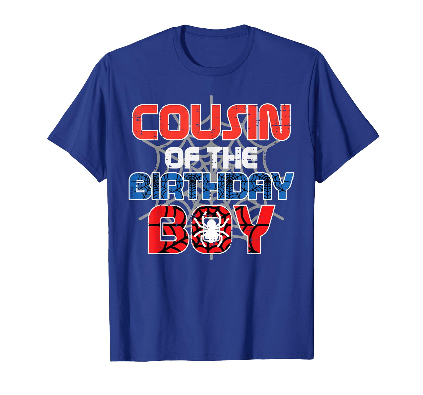 Cousin of Birthday Boy Spider Family Bday Party Boys Kids T-Shirt