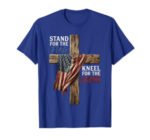 Stand for The Flag Kneel for The Cross American Flag T-Shirt