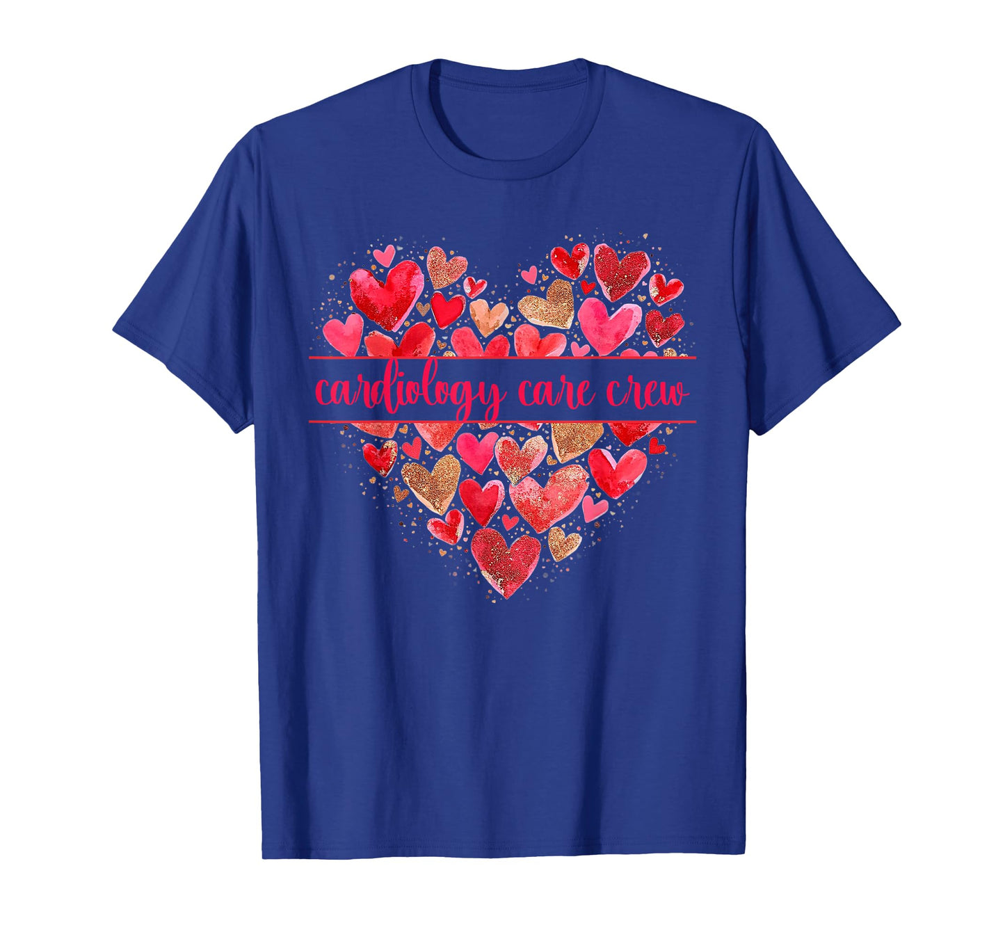 Cardiology Care Crew Heart Valentines CVICU Cardiac Nurse T-Shirt