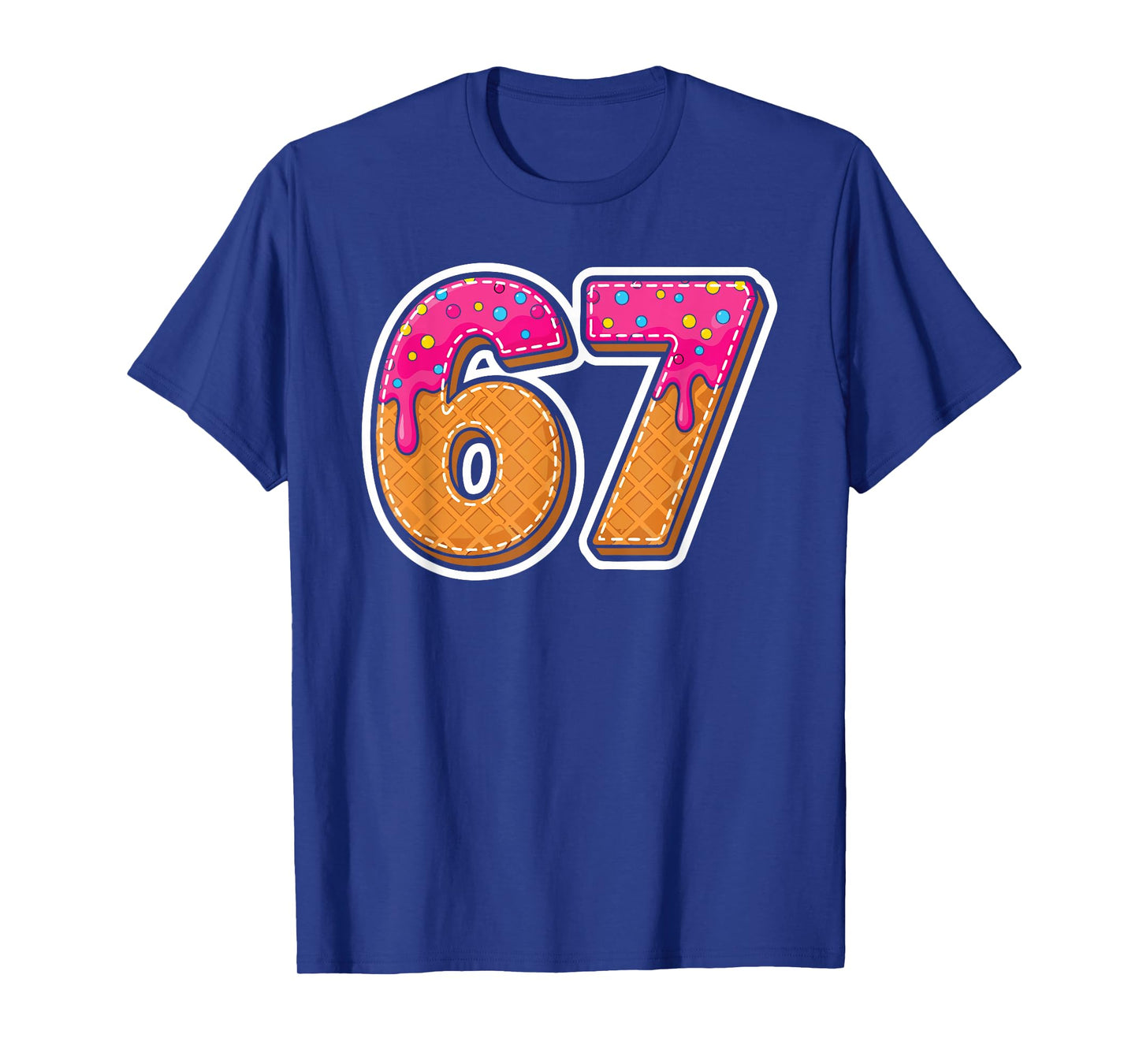 67 Ice Cream Drip Meme Six Seven Gen Alpha Slang T-Shirt