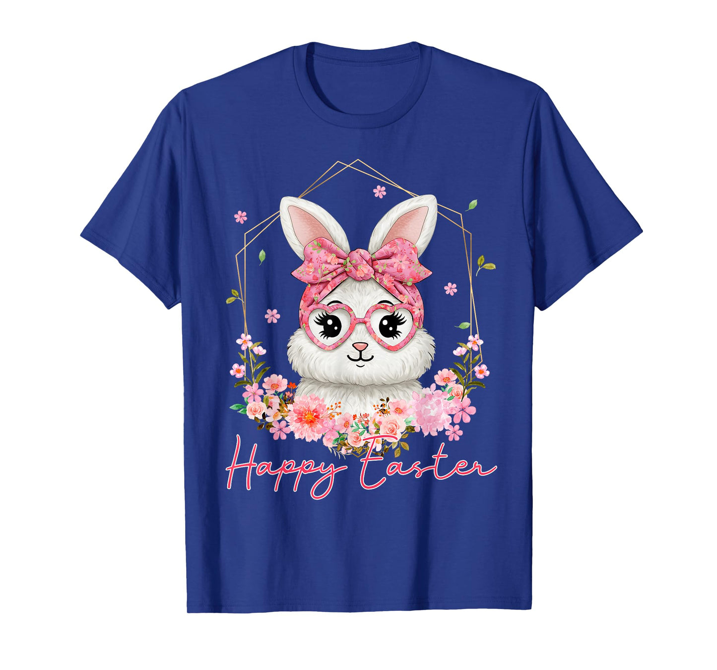 Happy Easter Coquette Floral Bunny Women Girl Kid T-Shirt