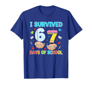 100 Days of School I Survived 67 Days of School Teacher 67 T-Shirt