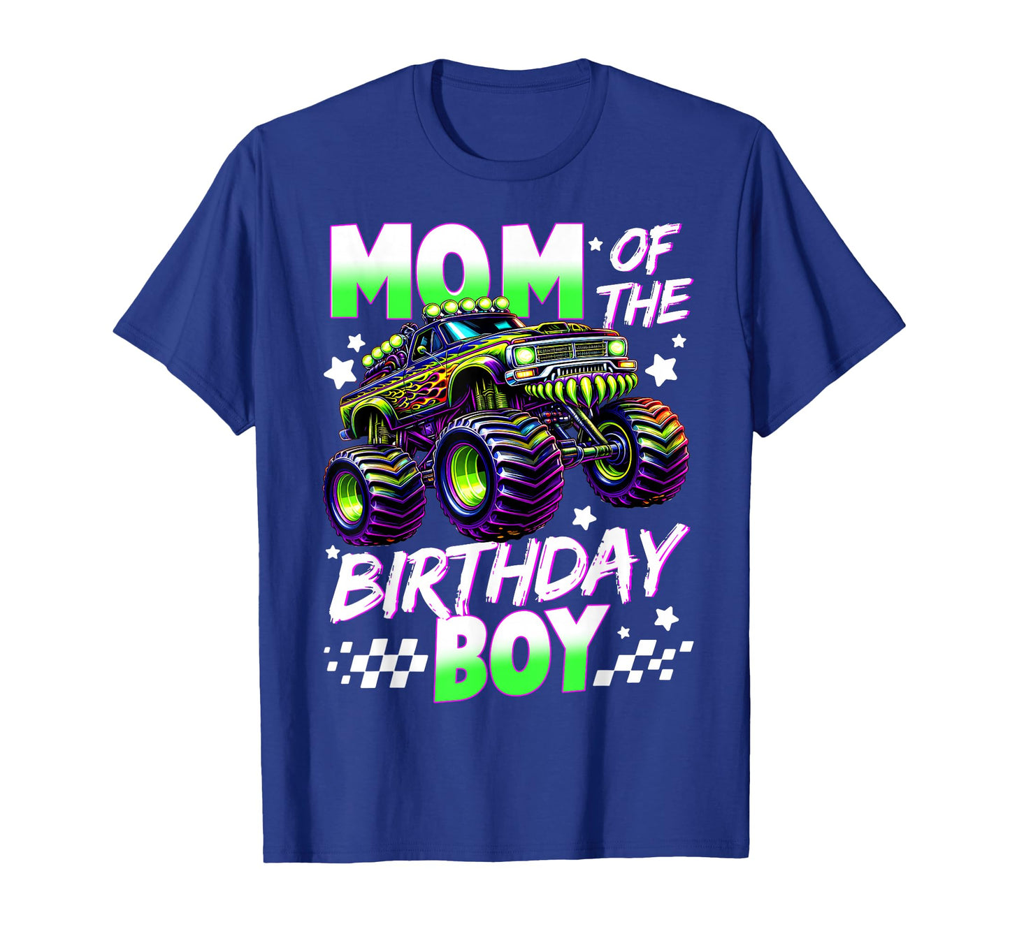 Mom of The Birthday Boy Monster Truck Family Matching Party T-Shirt