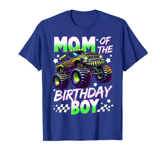 Mom of The Birthday Boy Monster Truck Family Matching Party T-Shirt
