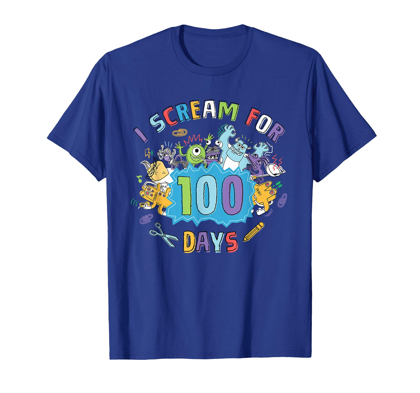 Disney & Pixar's Monsters, Inc. I Scream for 100 Days School T-Shirt