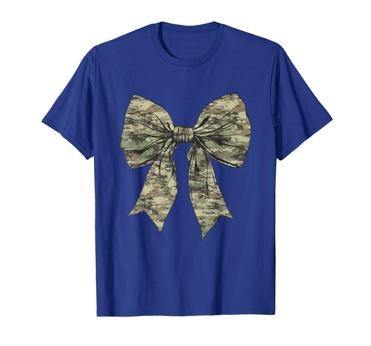 Camouflage Old Camo Bow Camo Coquette Bow Hunting Women Girl T-Shirt