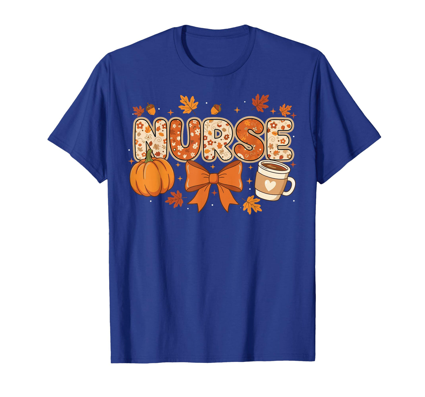 Pumpkin Spice Nurse Thanksgiving Fall ER NICU School T-Shirt