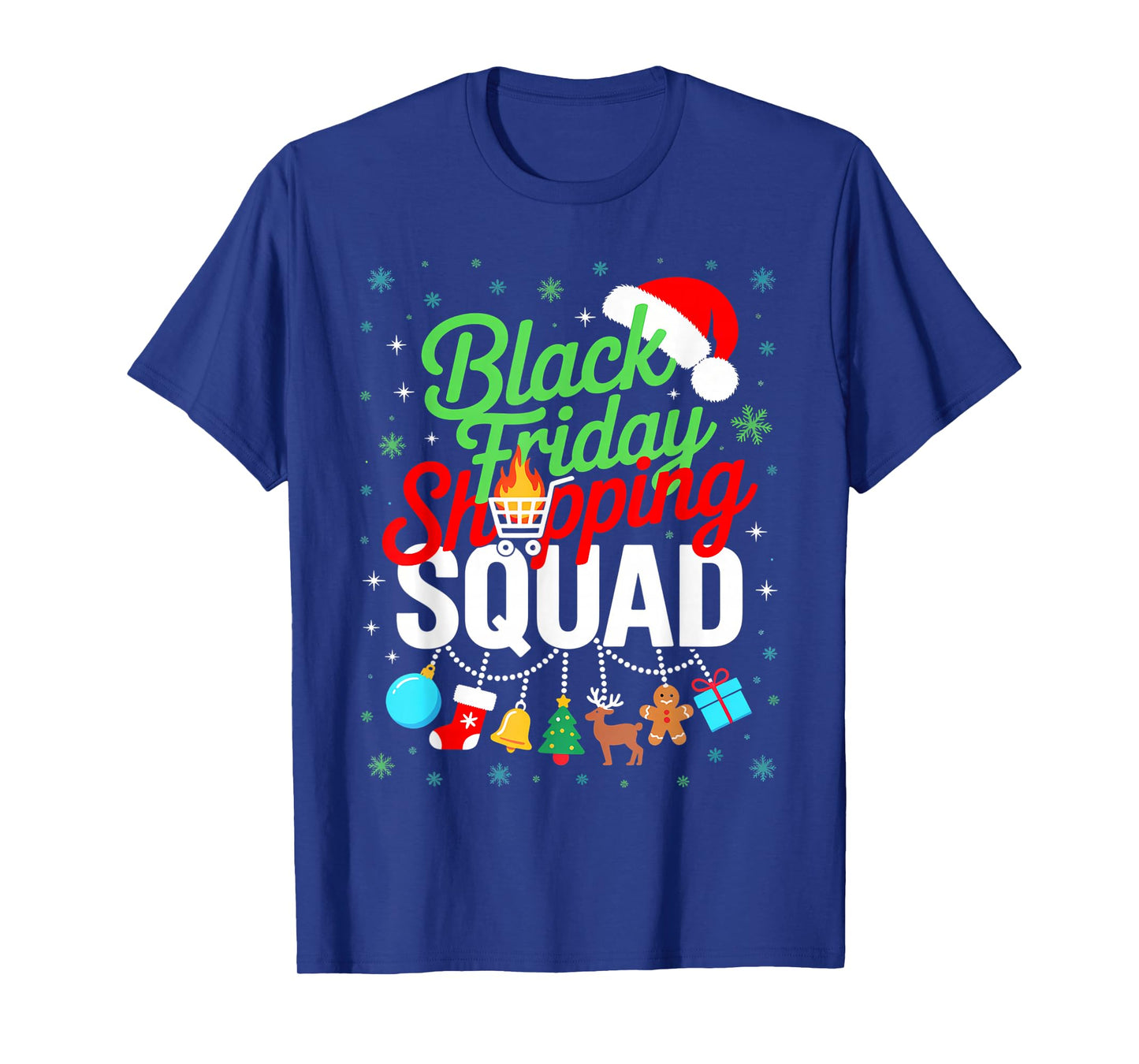 Friday Shopping Squad Christmas Black Shopping Family Group T-Shirt