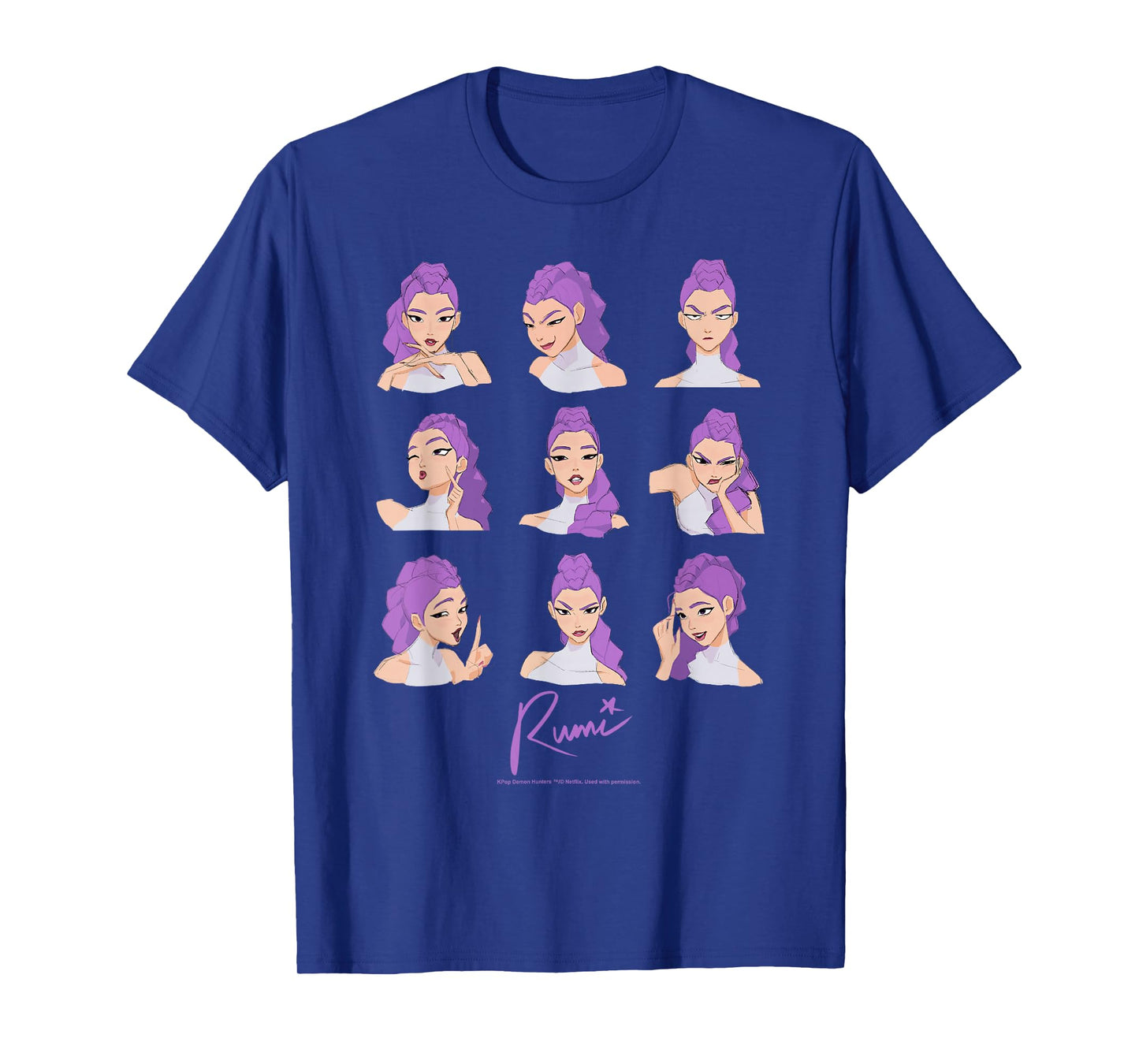 Kpop Demon Hunters Halloween Rumi Expressions Display T-Shirt