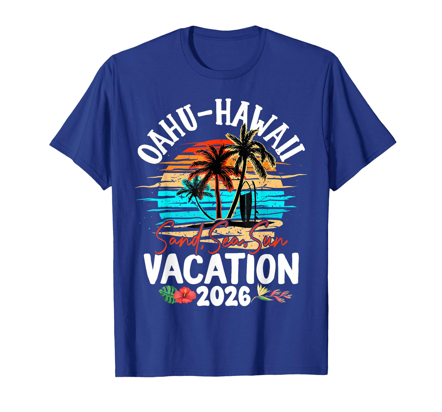 Oahu Hawaii 2026 Vacation Beach Matching Family Group T-Shirt