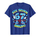 Funny Six Seven Bruh 67 Brainrot Meme Gifts for Boys Kids T-Shirt