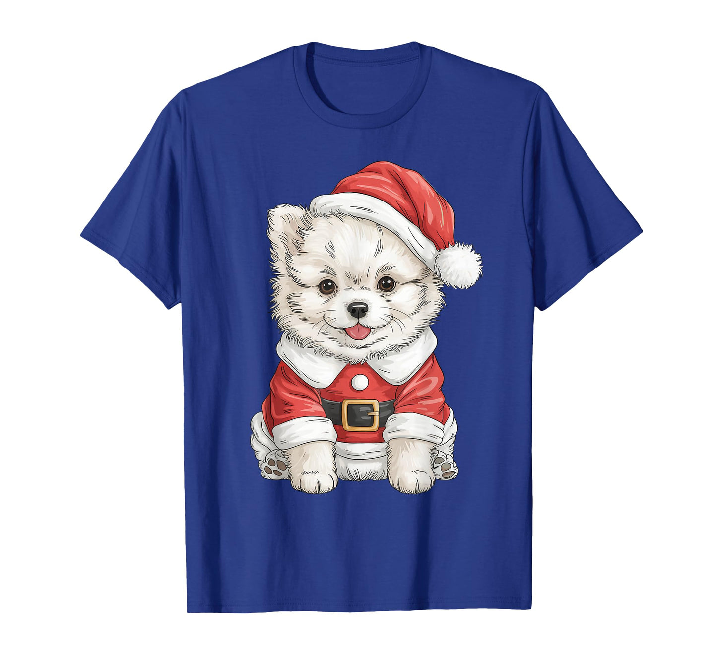 Cute Christmas Pomeranian Santa Pom Dog Lover T-Shirt