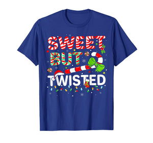 Sweet But Twisted Funny Christmas Candy Cane Xmas Holiday T-Shirt