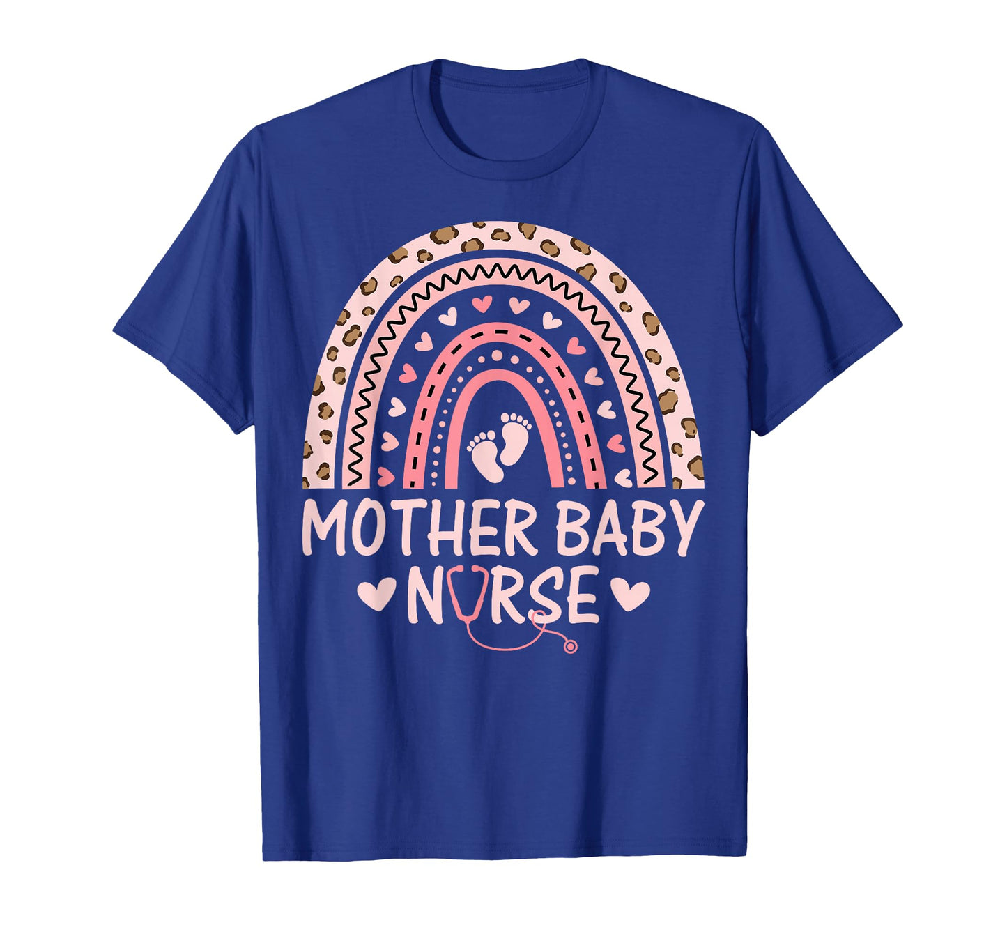 Mother Baby Nurse - Boho Rainbow Postpartum Nurse T-Shirt