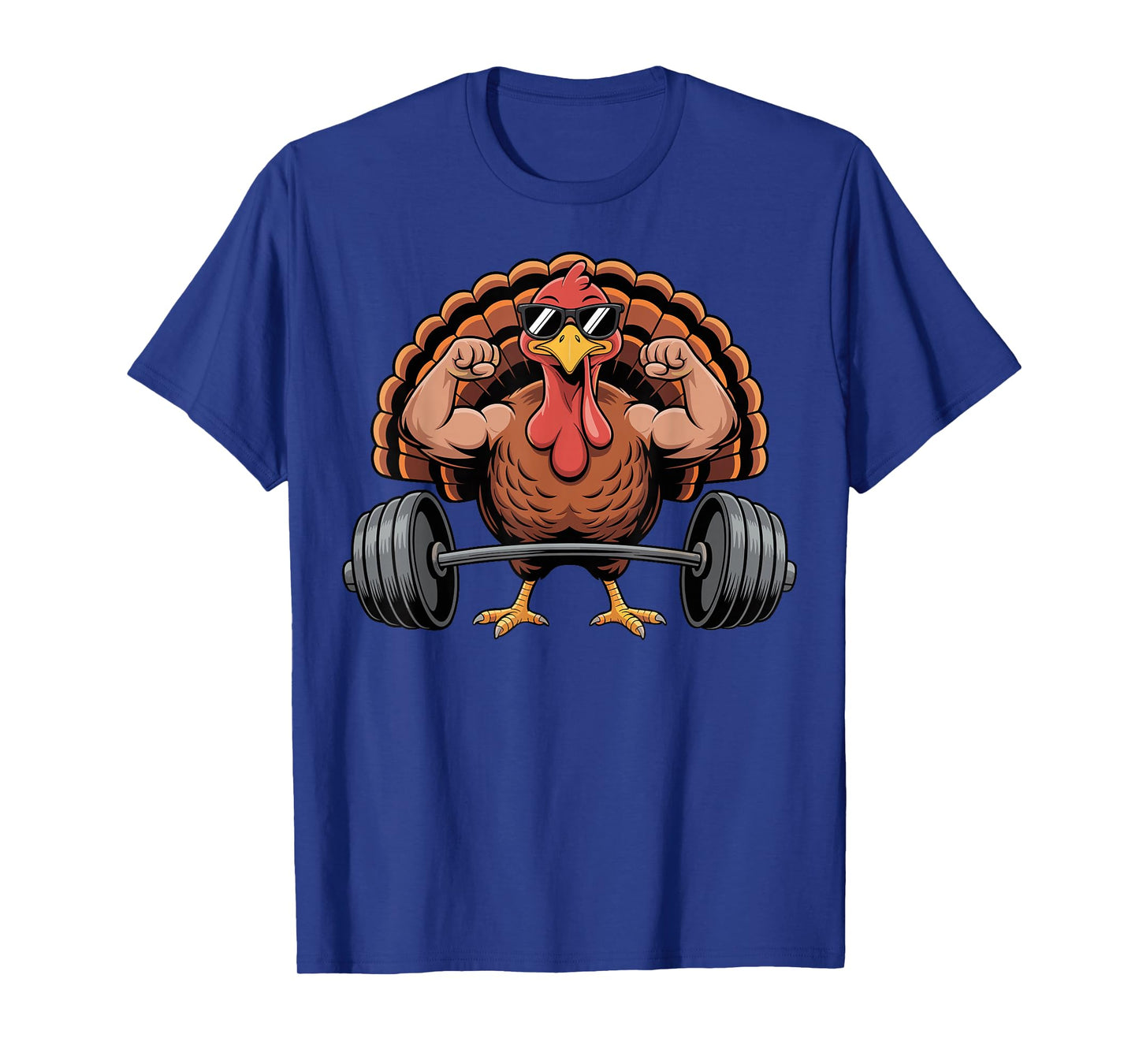 Thanksgiving Workout Turkey Barbell Lift Gym Men Women T-Shirt