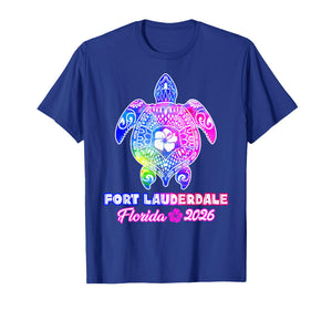 Fort Lauderdale 2026 Sea Turtle Tie Dye Summer Vacation T-Shirt