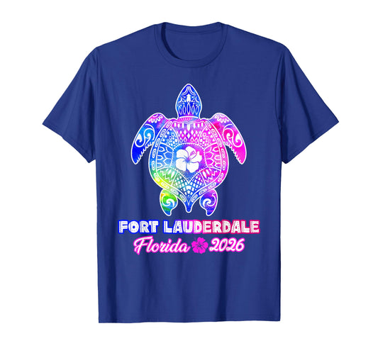 Fort Lauderdale 2026 Sea Turtle Tie Dye Summer Vacation T-Shirt