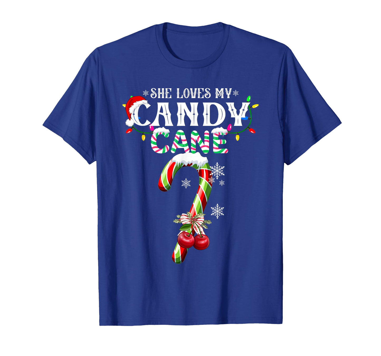 She Loves My Candy Cane I Like Her Peppermint Xmas Couples T-Shirt