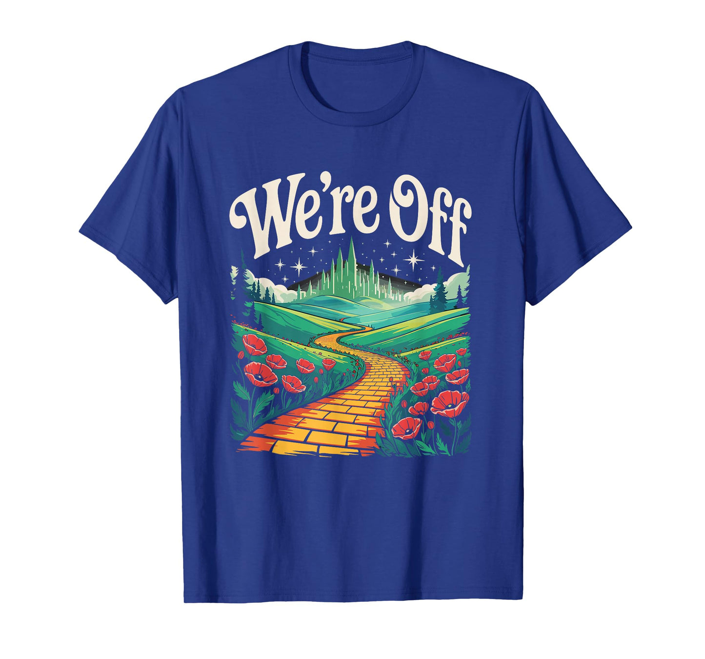 We're Off Funny Yellow Path Brick Wizard Literature School T-Shirt