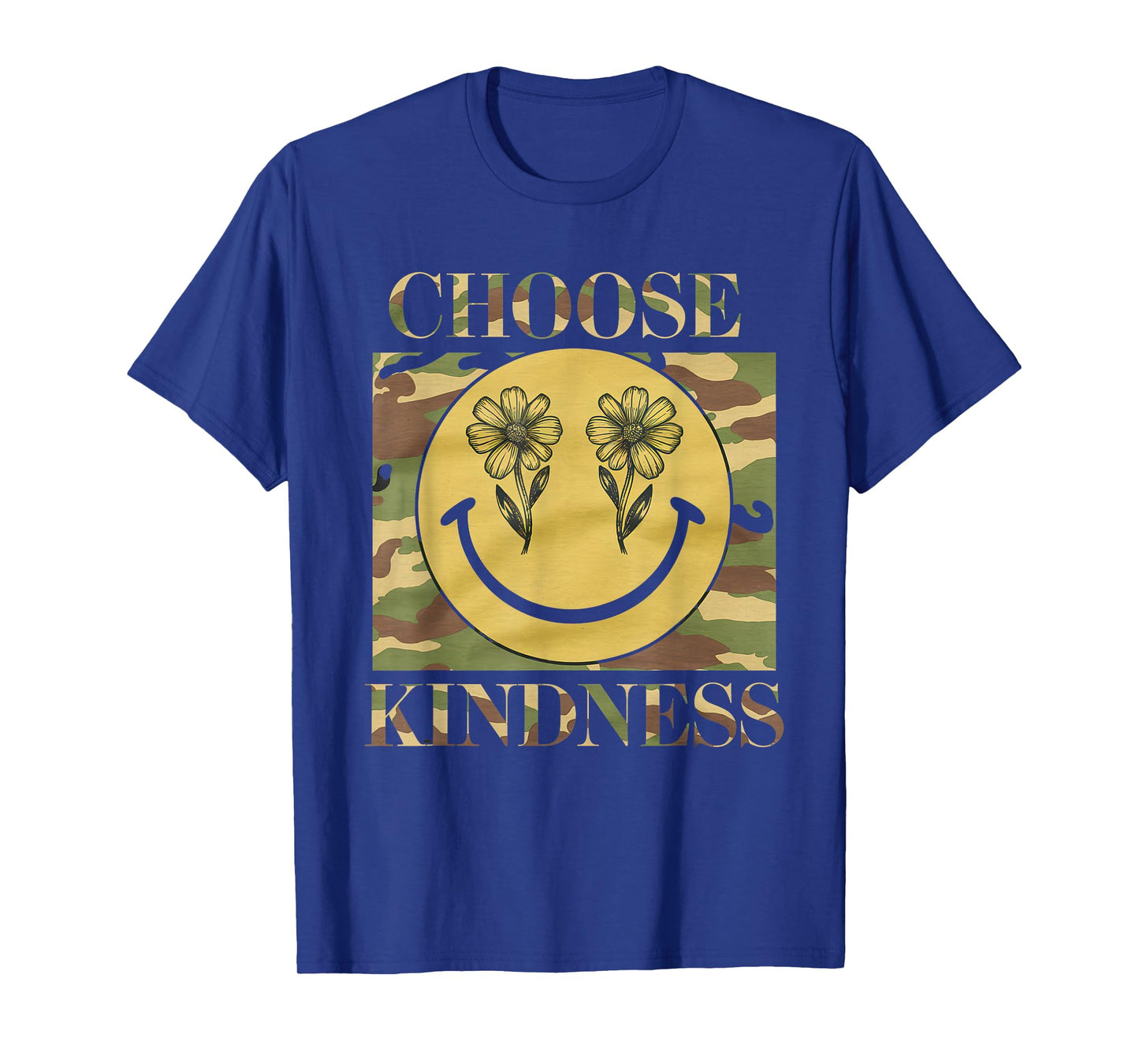 Choose Kindness Tshirt Retro Camo Camouflage Kind Kids Boys T-Shirt