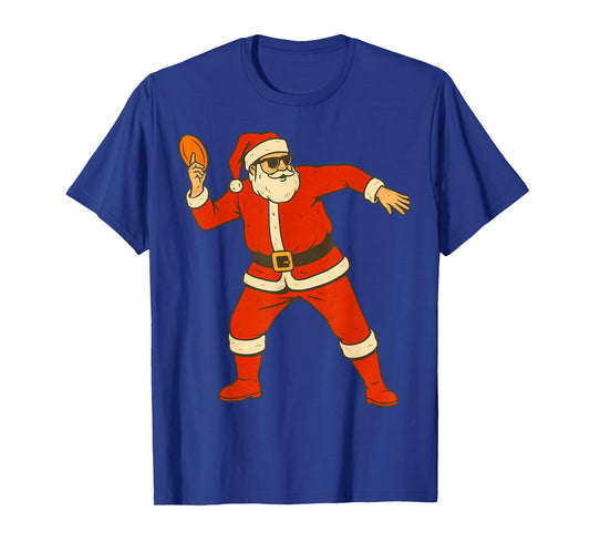 Christmas Disc Golf Vintage Funny Santa Xmas T-Shirt