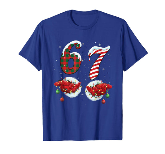 Funny Six Seven 67 Meme 67 Christmas Holiday Women Kids Xmas T-Shirt