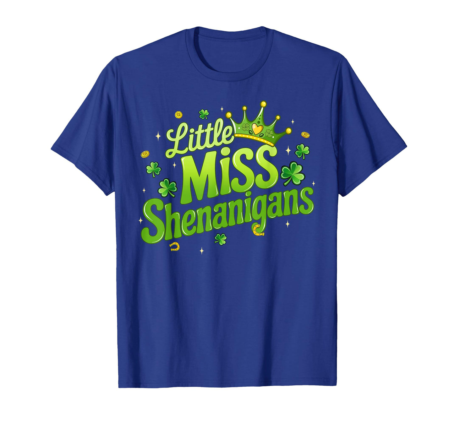 St Patricks Day Shirt for Girls Kids Little Miss Shenanigans T-Shirt