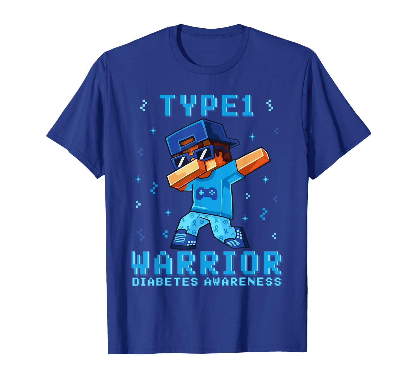 T1D Warrior Type 1 Diabetes Awareness Boys Kids Gamer T-Shirt