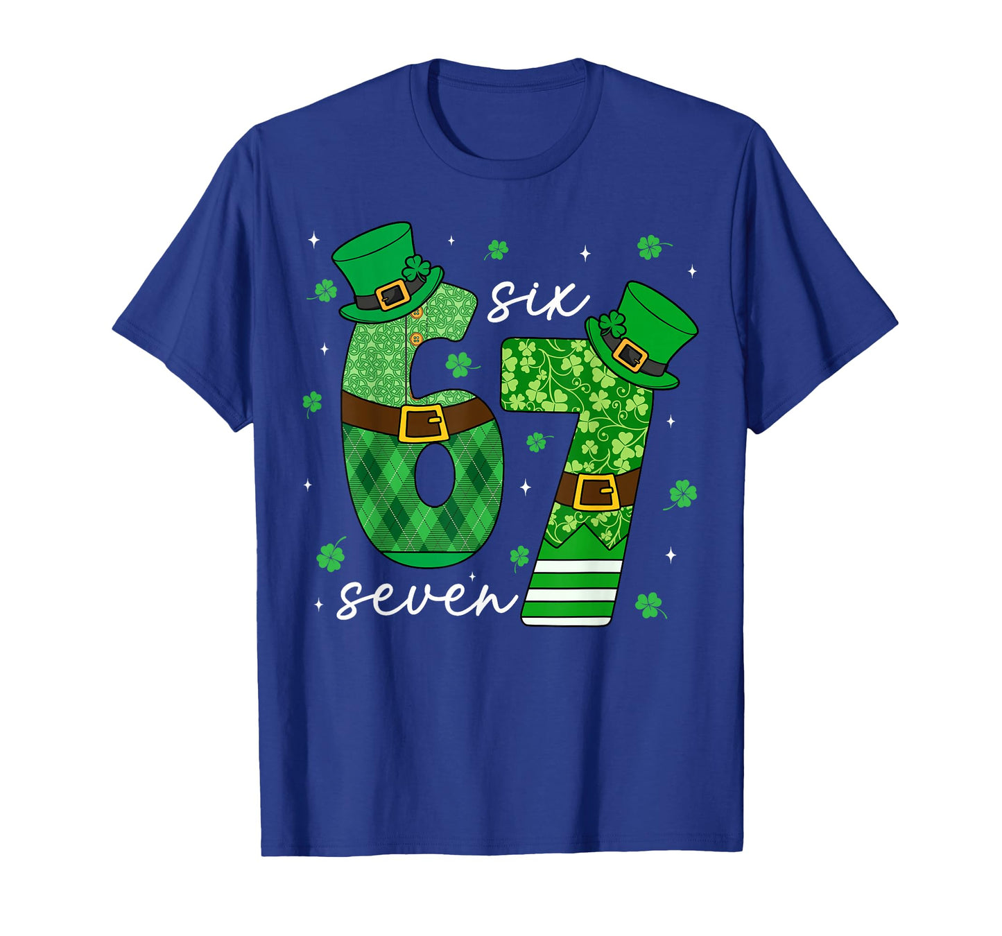 Funny Six Seven St Patricks Day Shirts Kids Boys 6 7 Meme T-Shirt