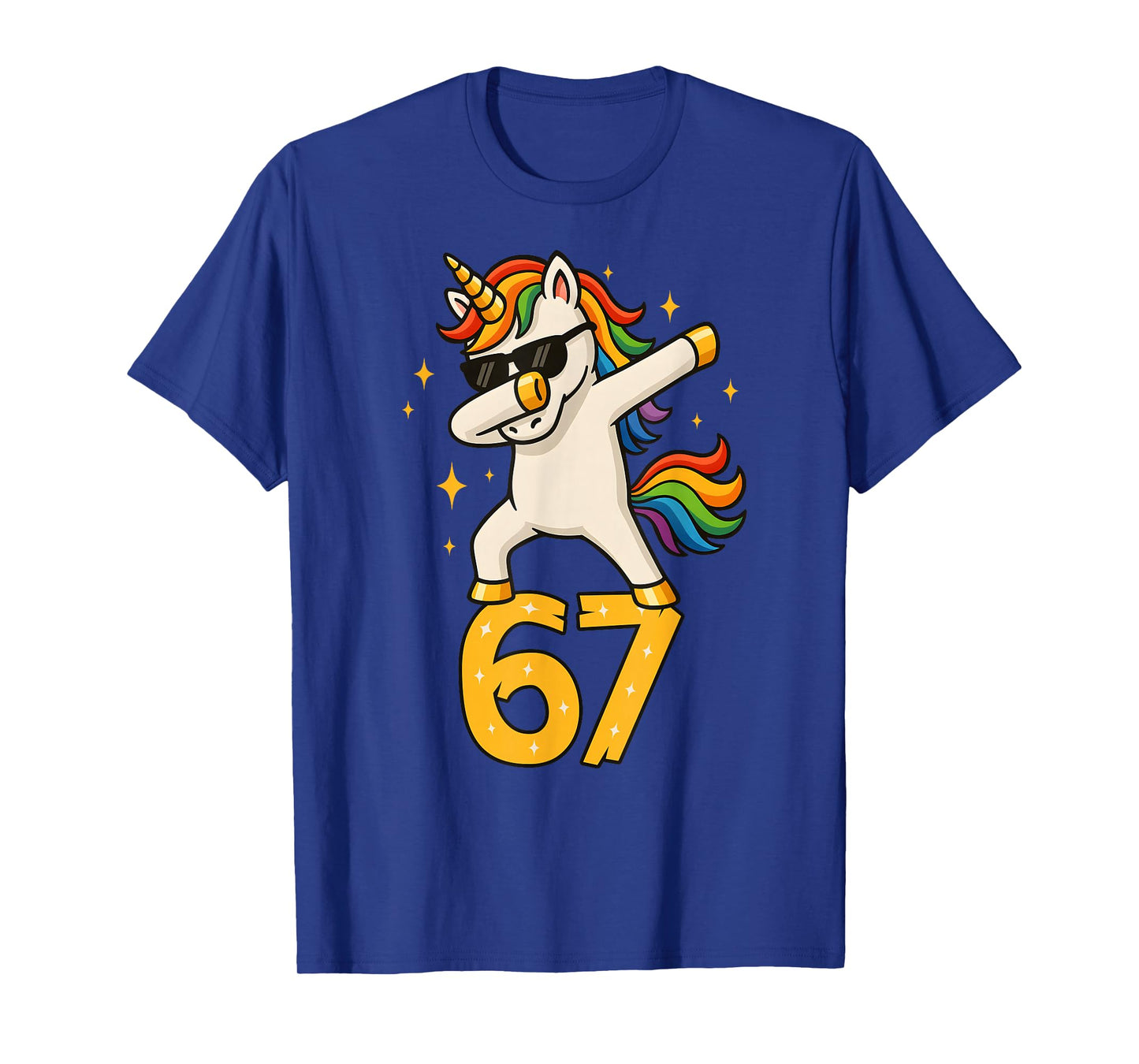 67 Unicorn Dabbing Six Seven Meme Brainrot Funny Kids T-Shirt