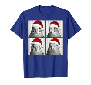 Funny Christmas Budgie Bird Santa Photo Booth T-Shirt