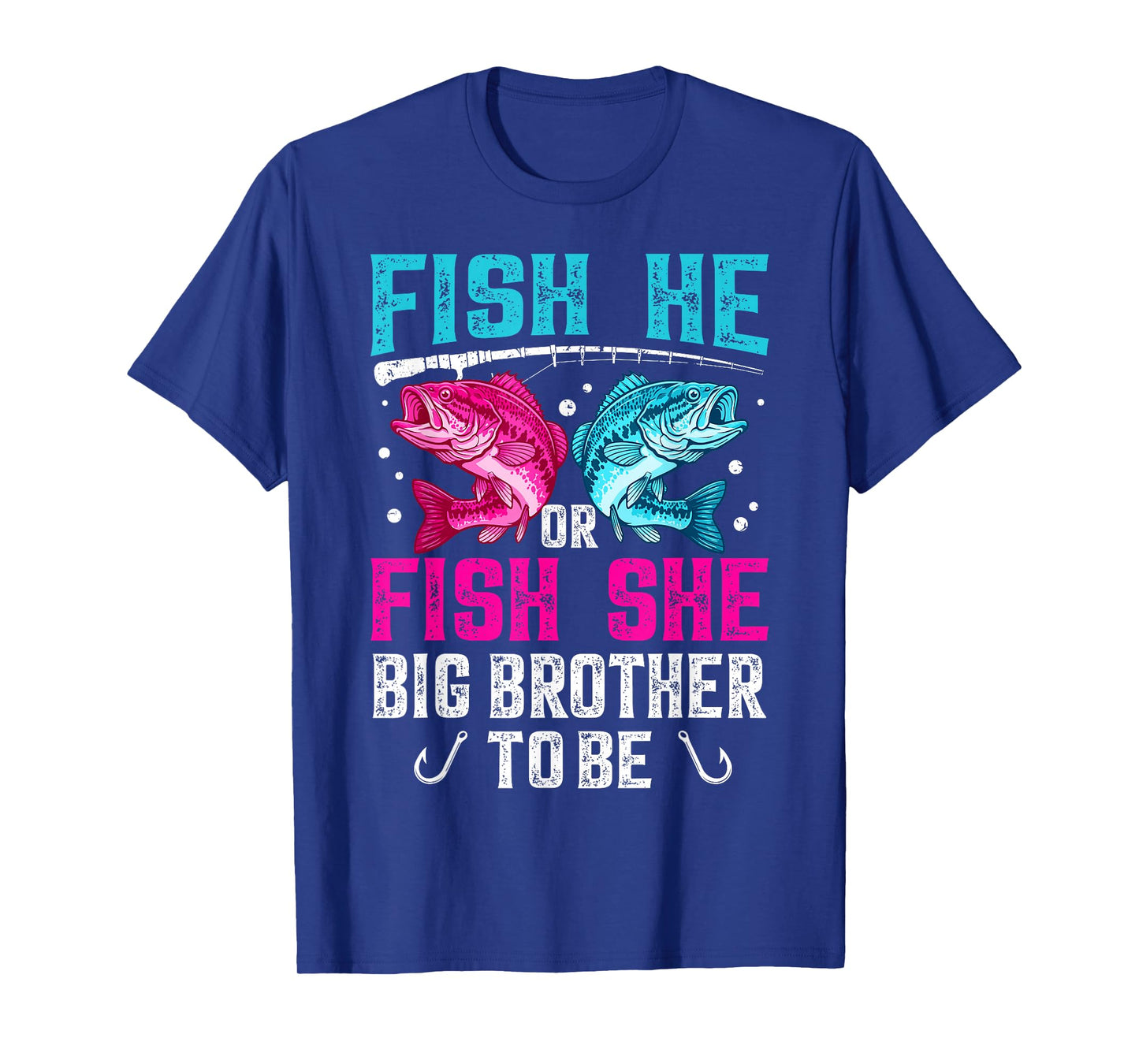 Fish He or She Big Brother to Be Gender Reveal Family T-Shirt