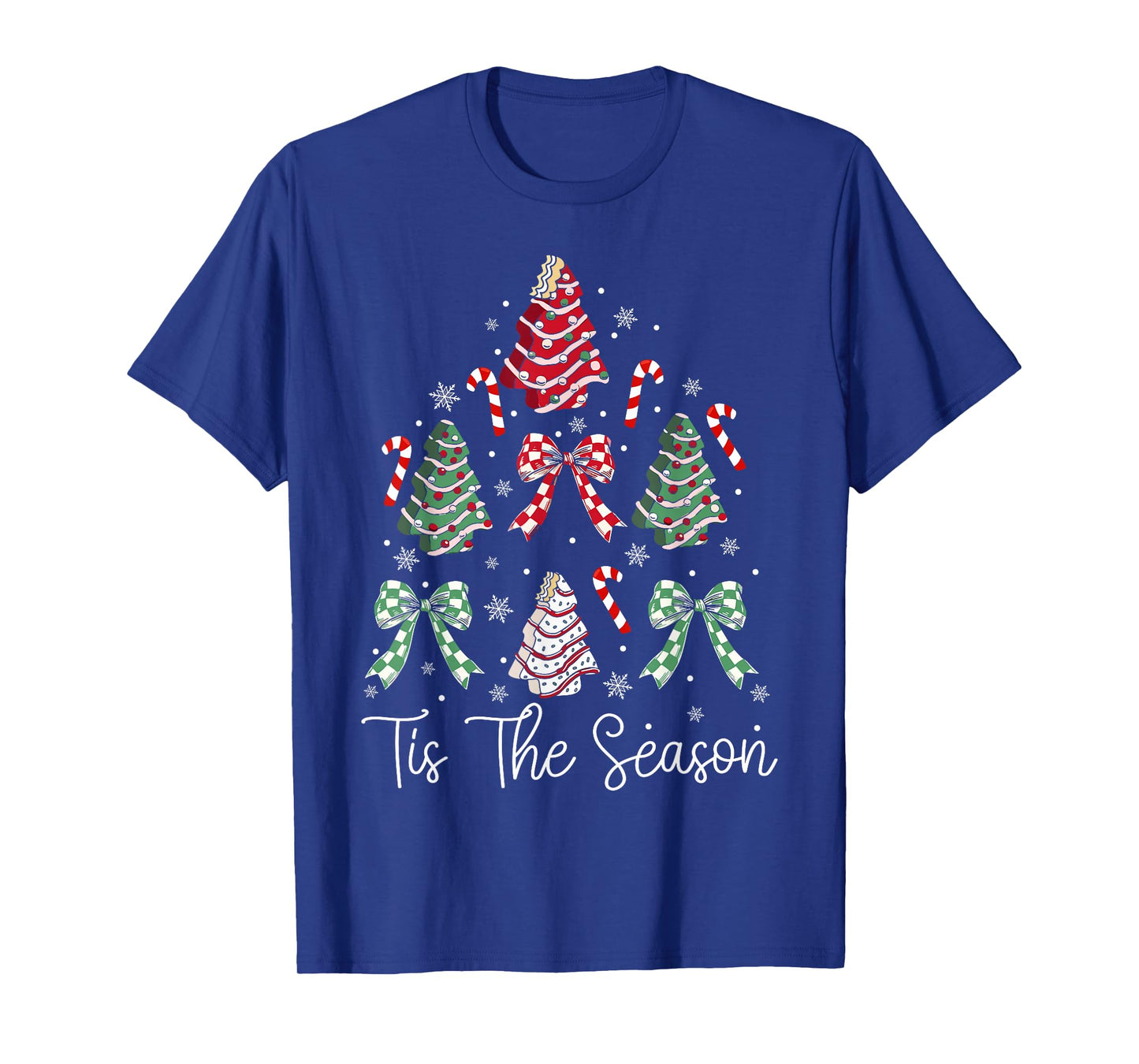 Funny Tis The Season Design Christmas Tree Cakes Debbie Xmas T-Shirt
