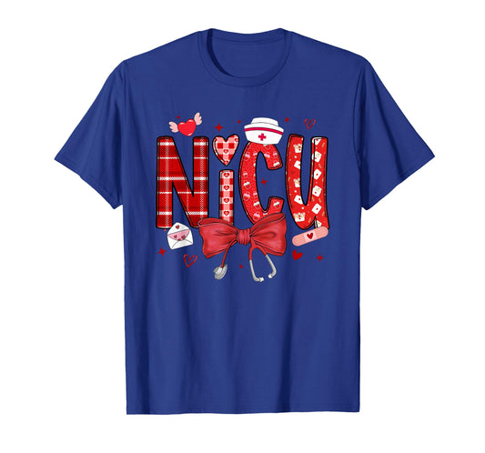 Valentines Day NICU Nurse Stethoscope Valentine Nursing T-Shirt