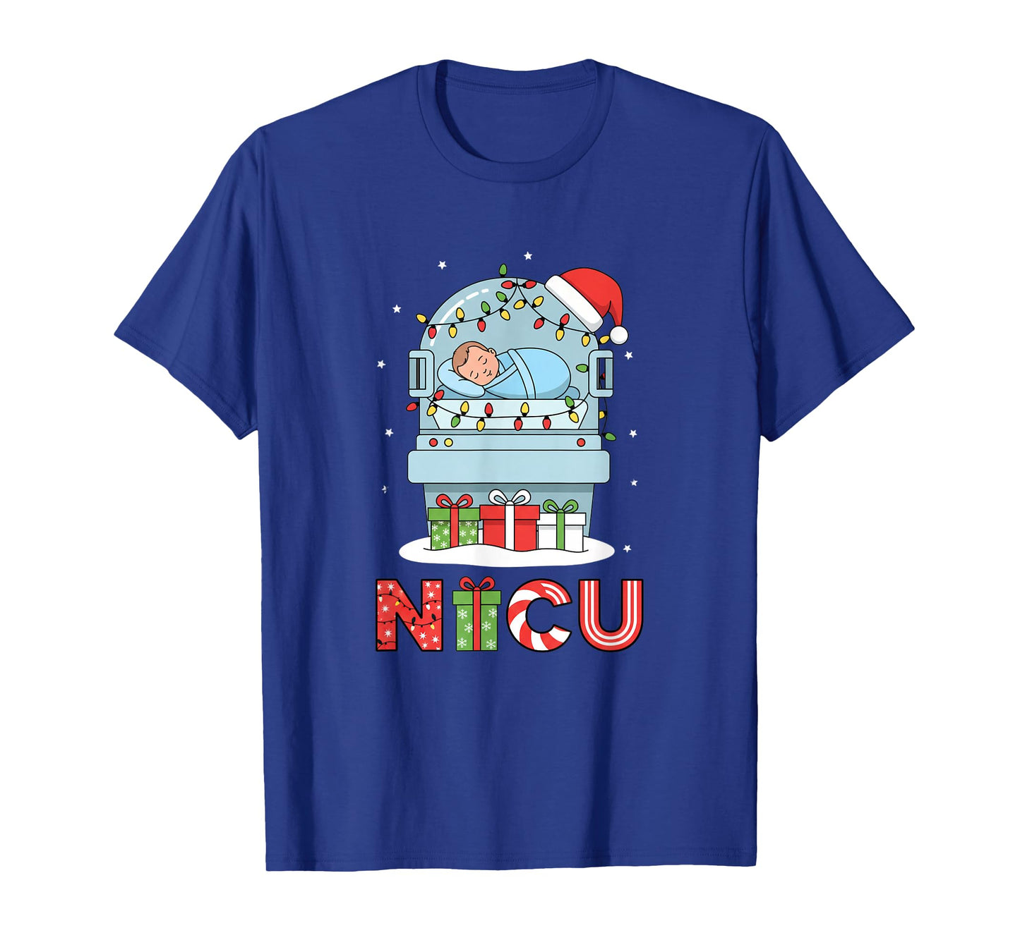 Nurse NICU Nurse Christmas Neonatal Holiday NICU RN Isolette T-Shirt